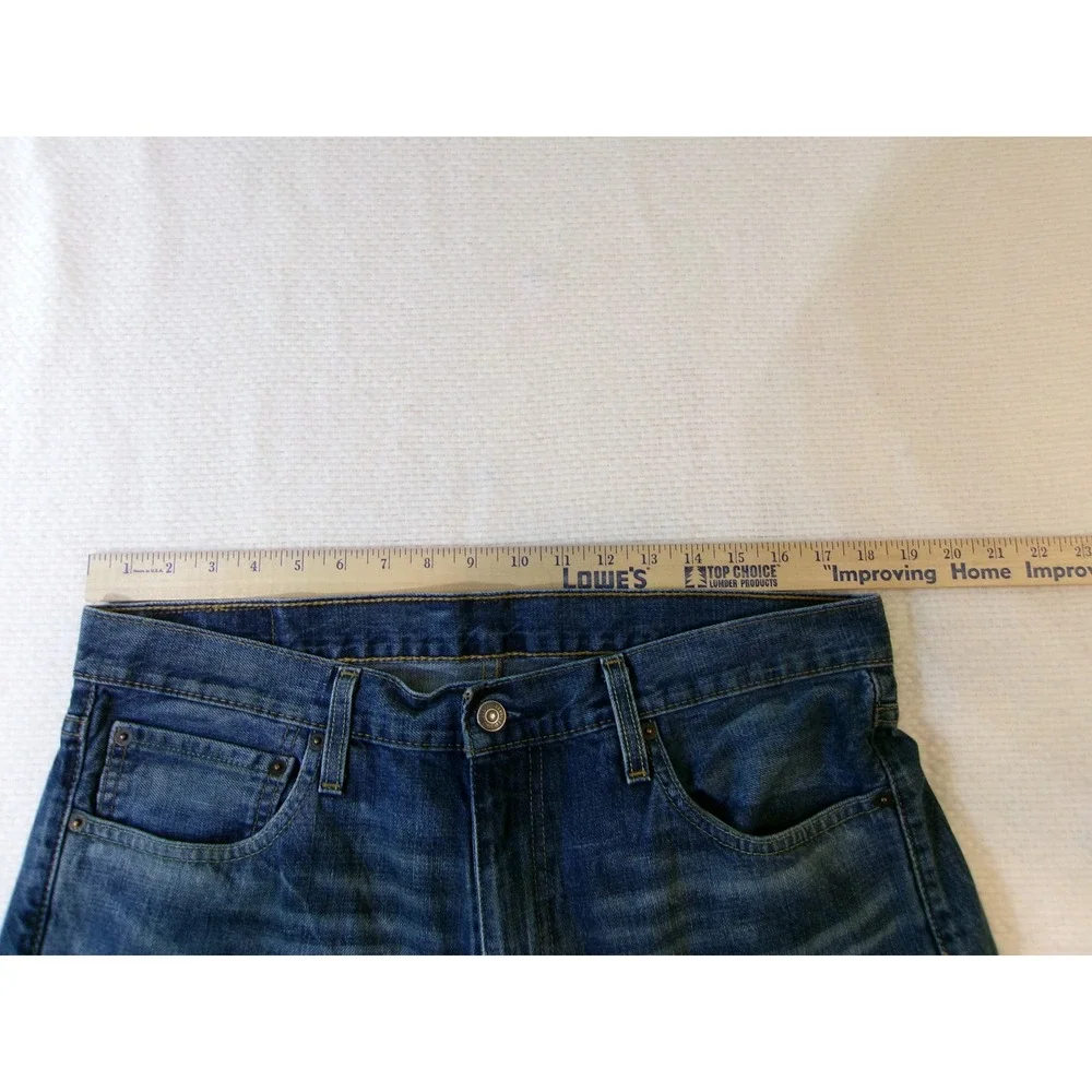 Levis 527 Slim Bootcut Jeans Mens 36x34 Blue Medium Wash WaterLess 05527-0527